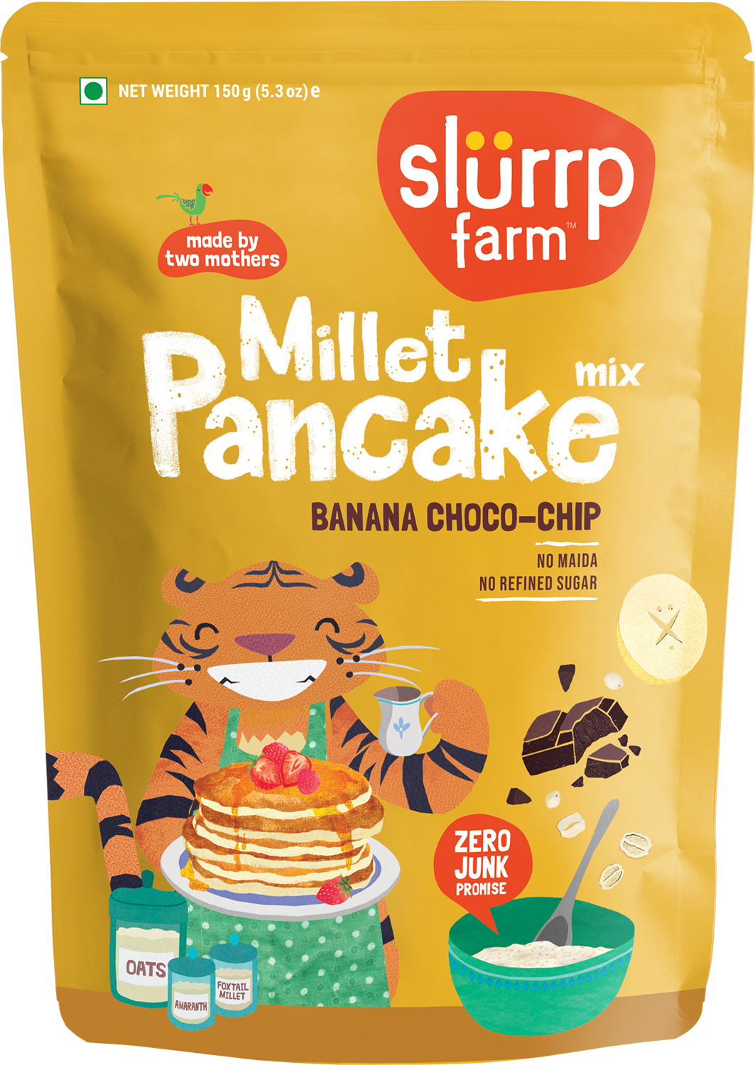 Banana Choco-Chip Millet Pancake