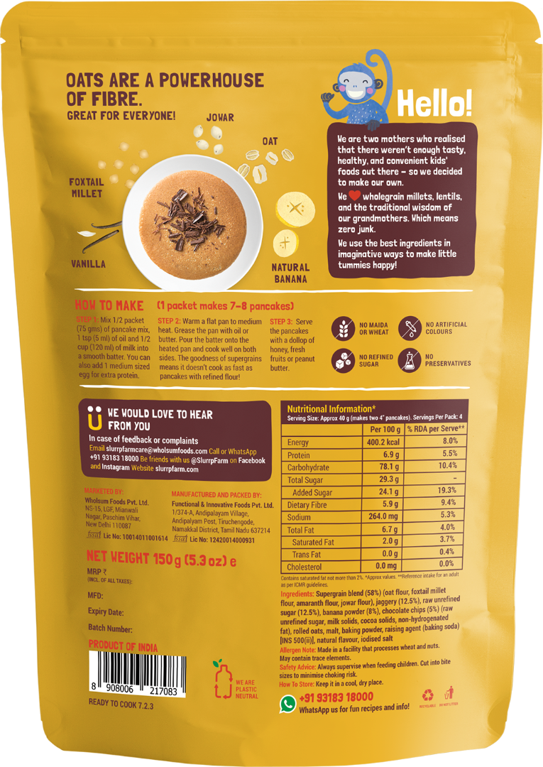 Banana Choco-Chip Millet Pancake Mix