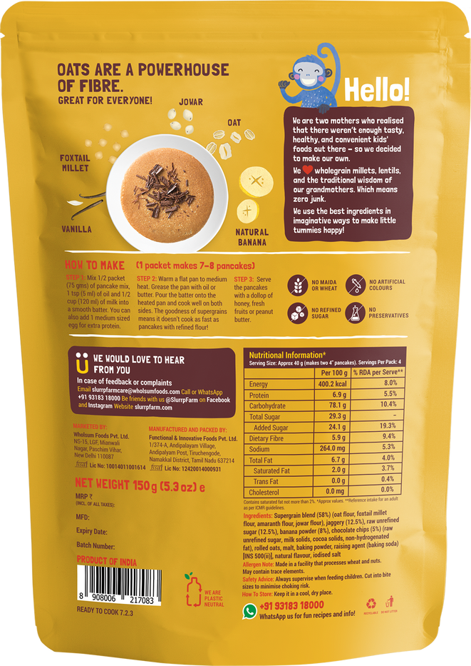 Banana Choco-Chip Millet Pancake Mix