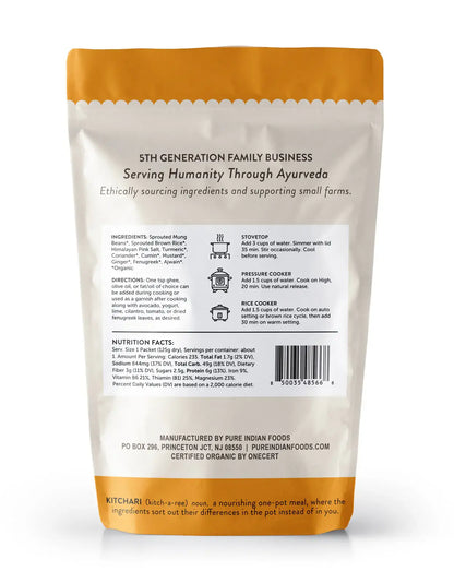 OnePot Kitchari Single Pack Ready-to-Cook Meals, Organic