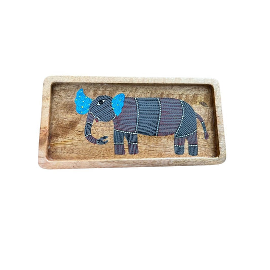 Wood Trays with painted animals