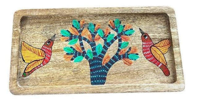 Wood Trays with painted animals
