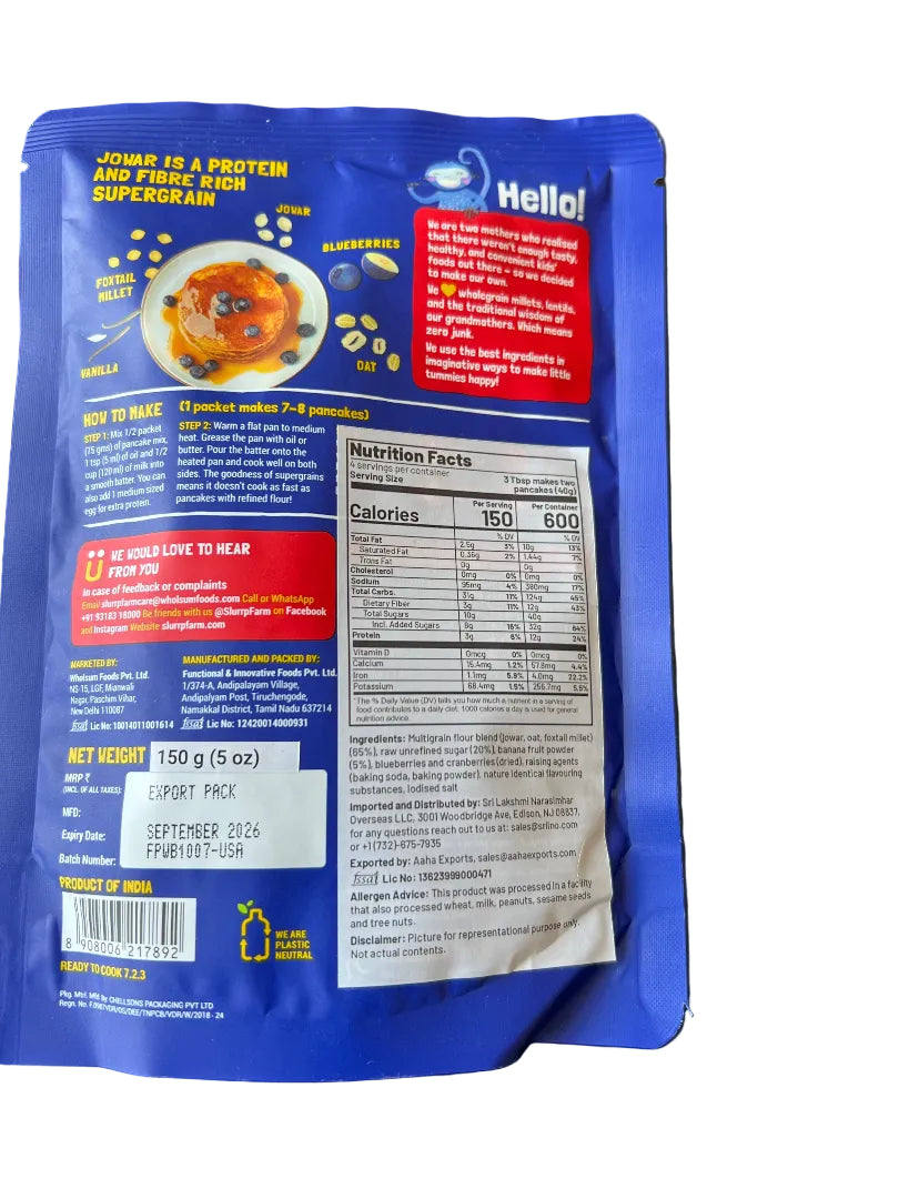 Blueberry Millet Pancake Mix